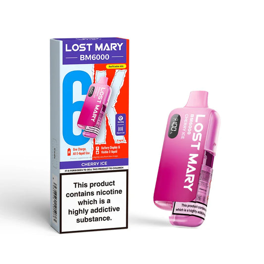 LOST MARY BM6000 v2 CHERRY ICE PRE-FILLED VAPE KIT - 20mg