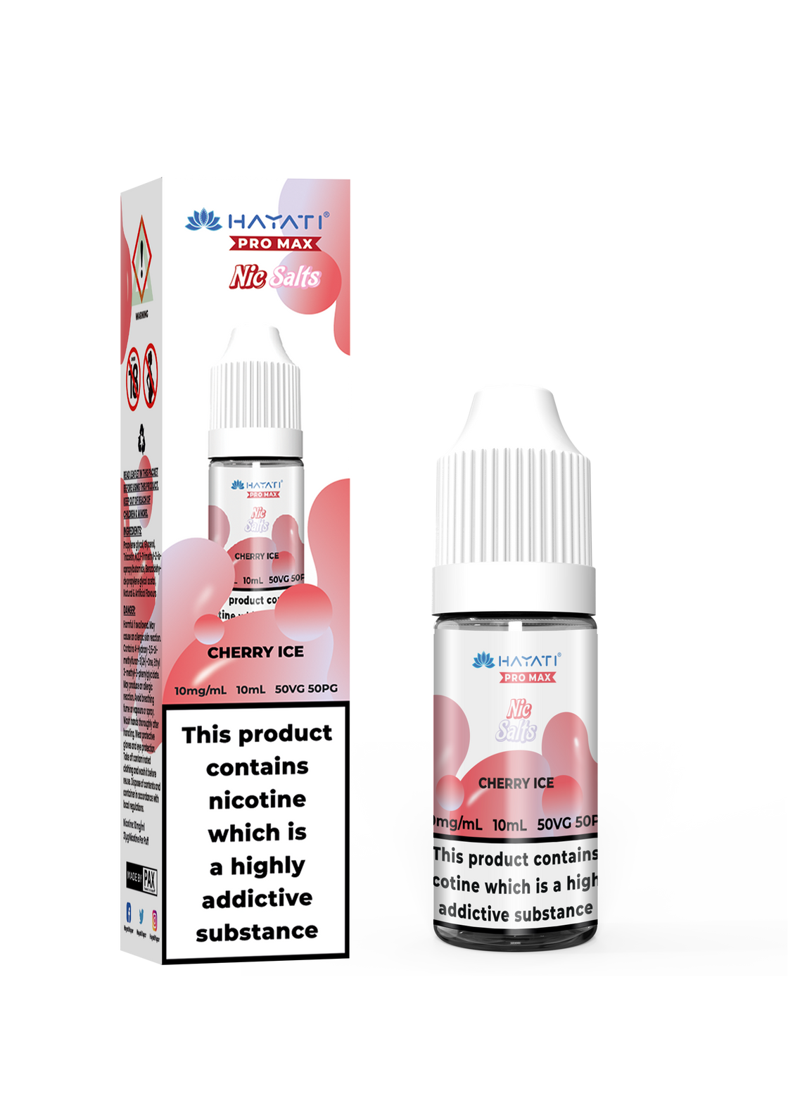 CHERRY ICE 10ML NIC SALT BY HAYATI PRO MAX 10MG(1%) | 20MG(2%)