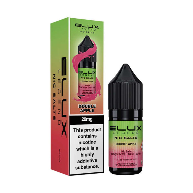 DOUBLE APPLE 10ML NIC SALT BY ELUX LEGEND 10MG(1%) | 20MG(2%)