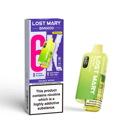 LOST MARY BM6000 v2 DOUBLE APPLE PRE-FILLED VAPE KIT - 20mg