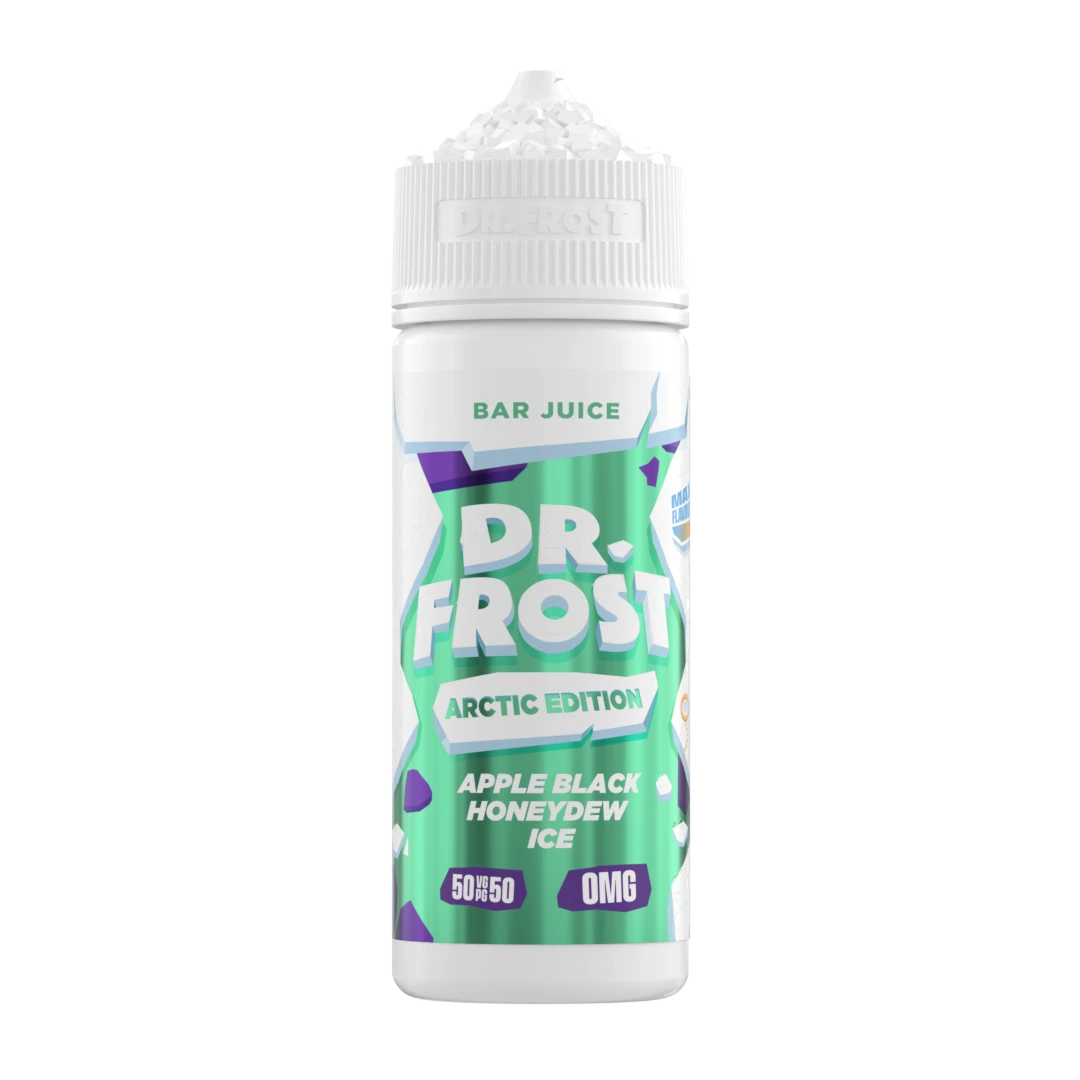 APPLE BLACK HONEYDEW ICE 100ML SHORT FILL E-LIQUID BY DR FROST ARCTIC EDITION