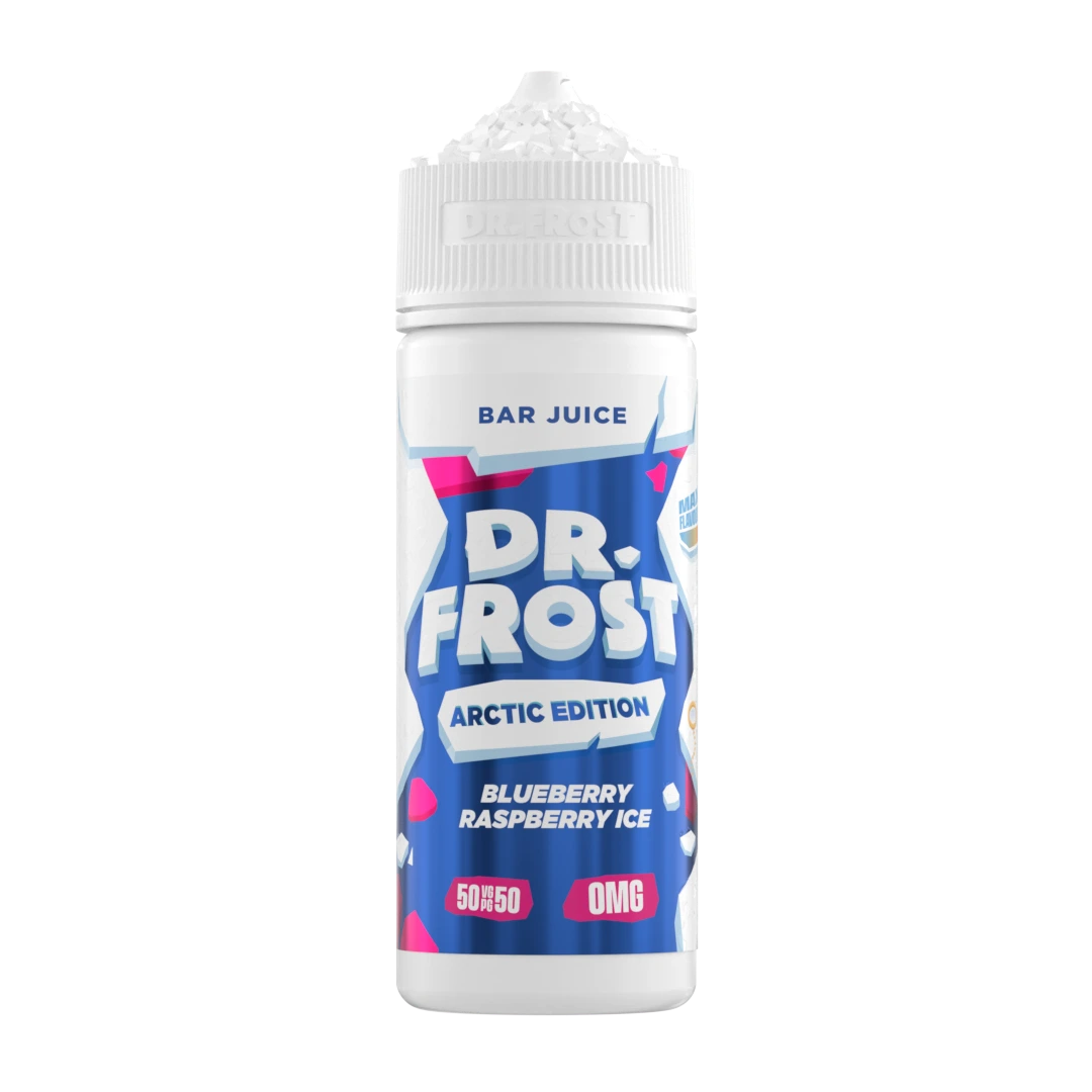 BLUEBERRY RASPBERRY ICE 100ML SHORT FILL E-LIQUID BY DR FROST ARCTIC EDITION