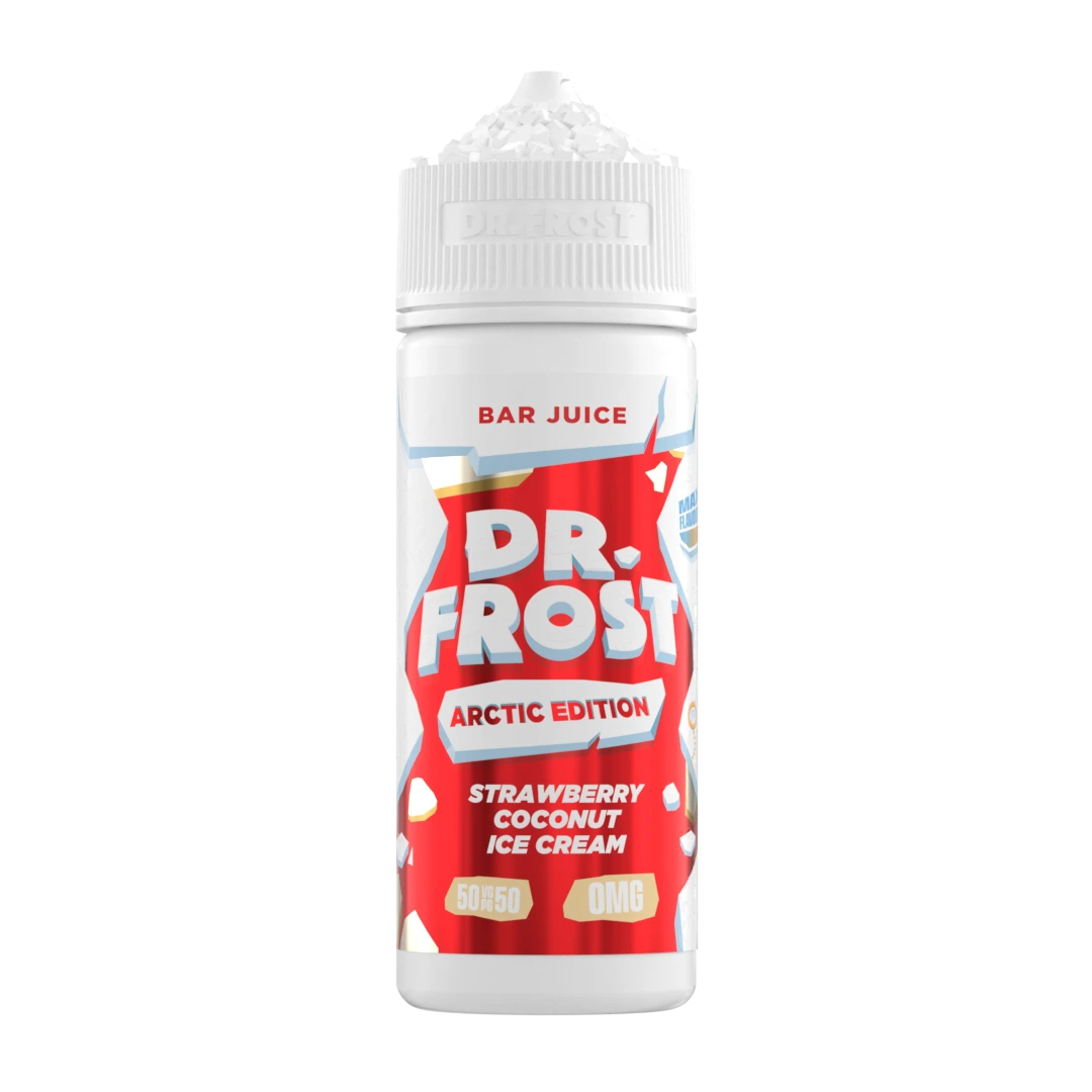 STRAWBERRY COCONUT ICE CREAM ICE 100ML SHORT FILL E-LIQUID BY DR FROST ARCTIC EDITION