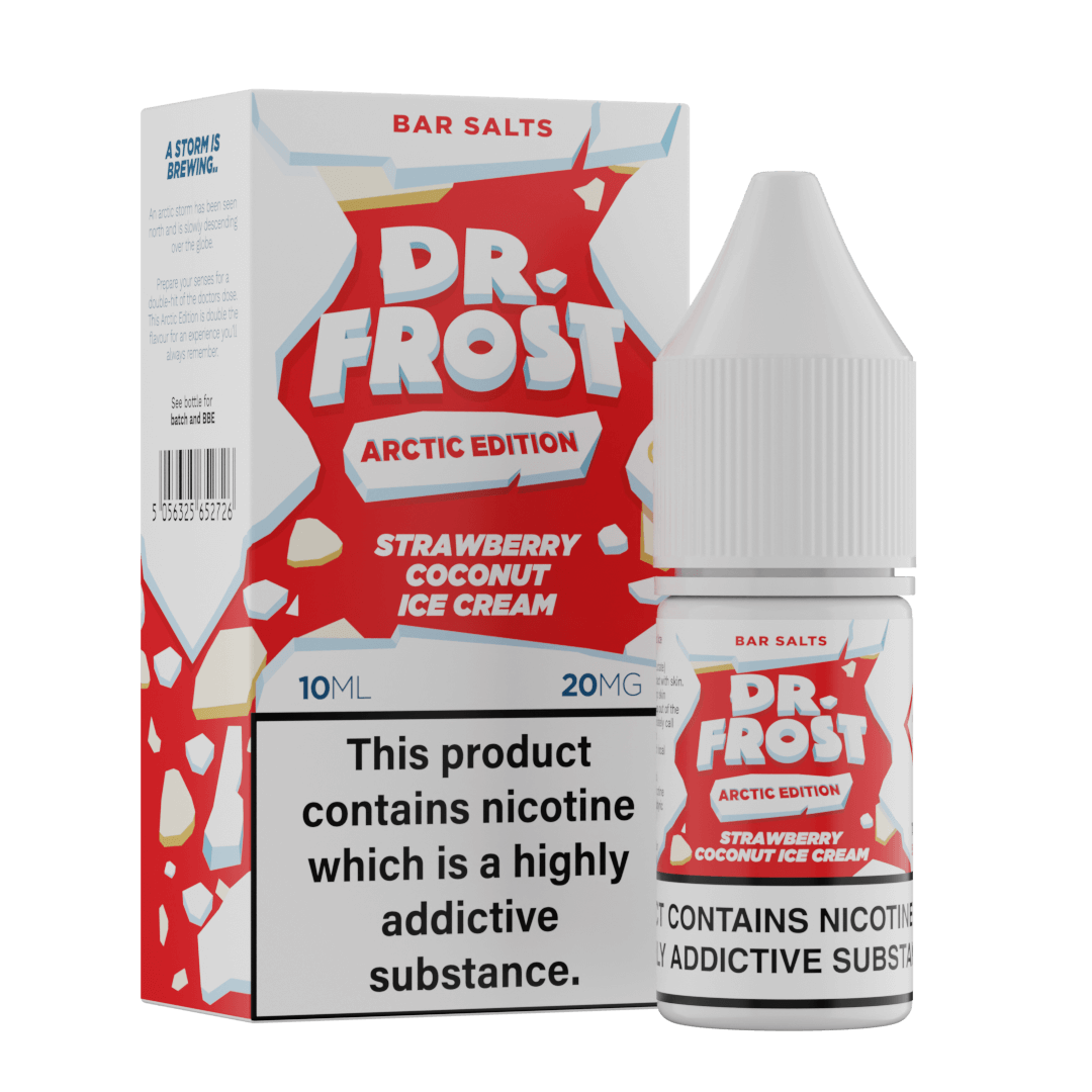 STRAWBERRY COCONUT ICE CREAM 10ML NIC SALT BY DR FROST - ARCTIC EDITION