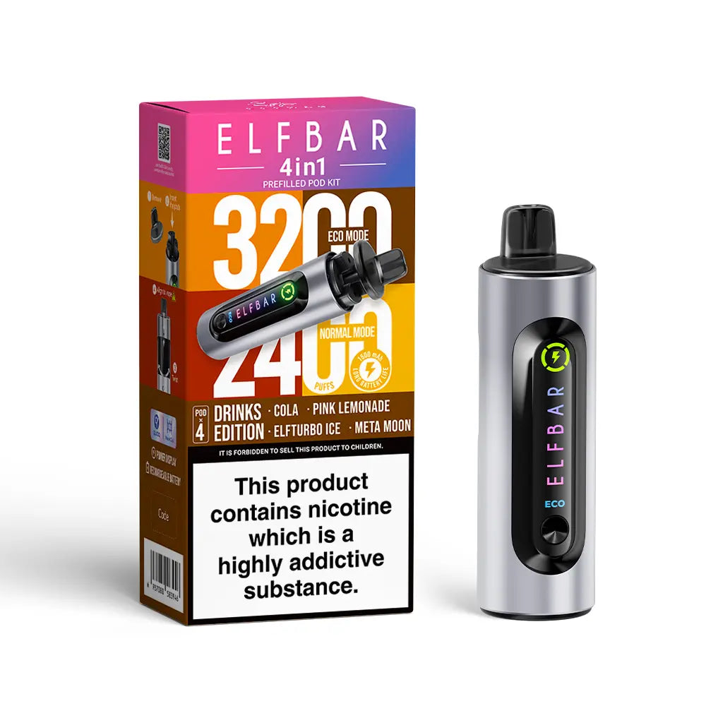 DRINKS EDITION - ELF BAR 4IN1 POD SYSTEM DEVICE KIT - 3200PUFFS