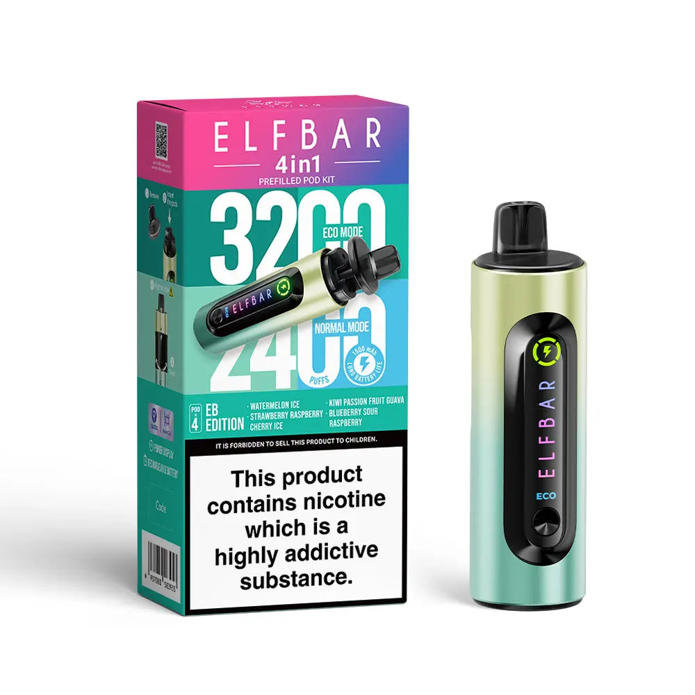 EB EDITION - ELF BAR 4IN1 POD SYSTEM DEVICE KIT - 3200PUFFS