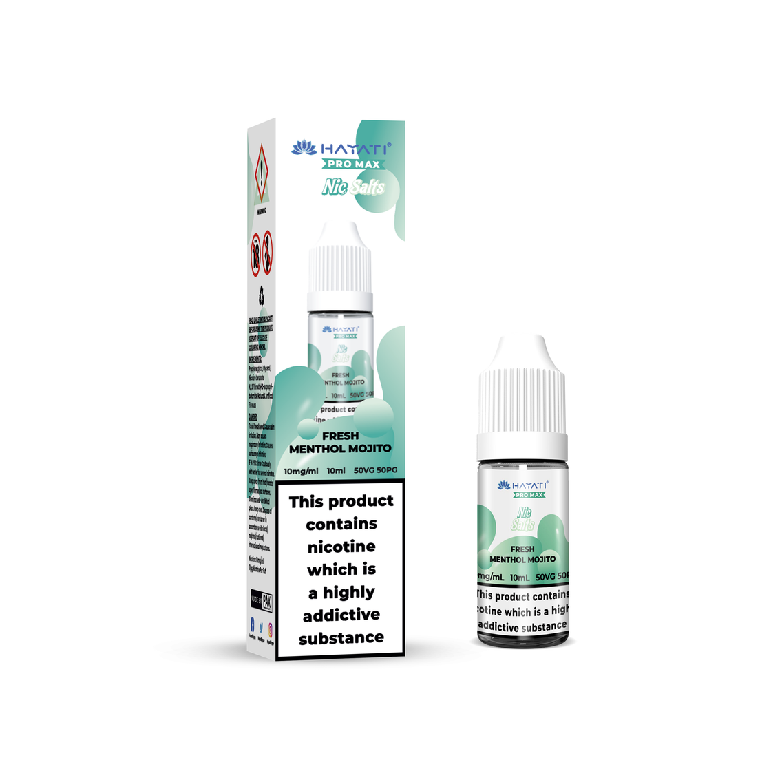 FRESH MENTHOL MOJITO 10ML NIC SALT BY HAYATI PRO MAX 10MG(1%) | 20MG(2%)