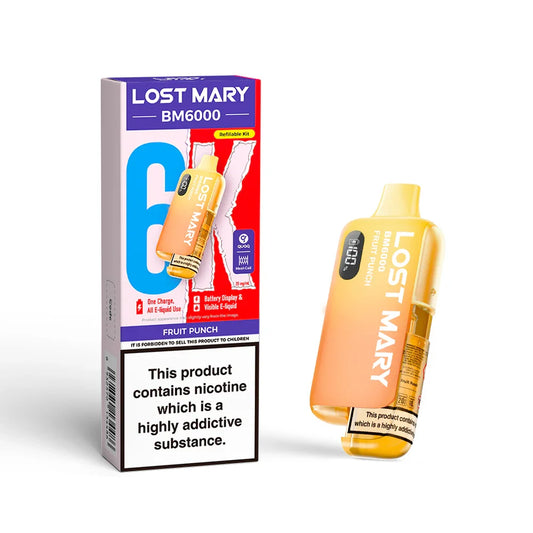 LOST MARY BM6000 v2 FRUIT PUNCH PRE-FILLED VAPE KIT - 20mg