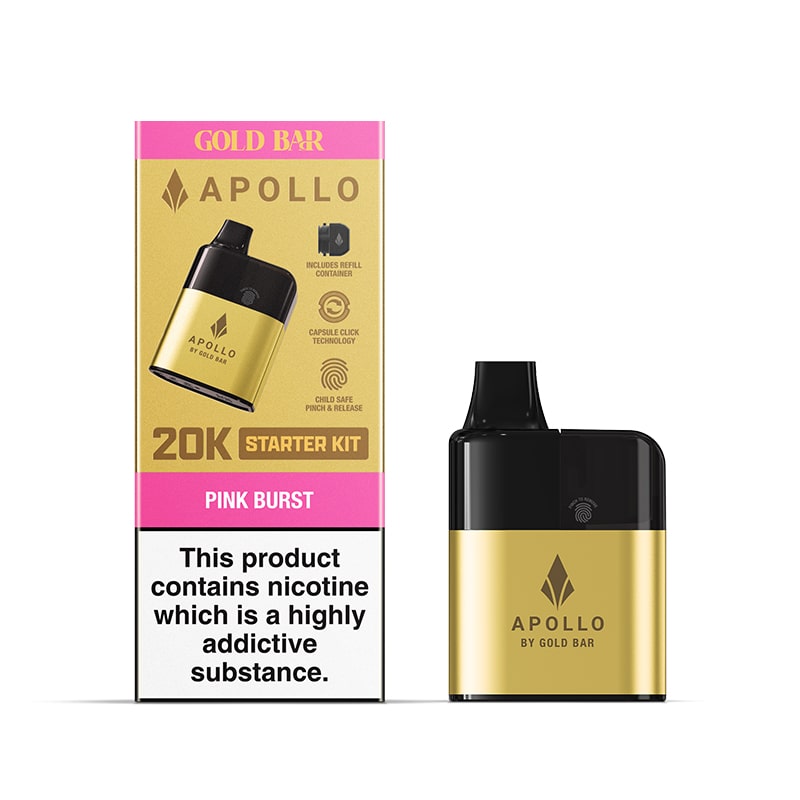 PINK BURST - GOLD BAR APOLLO PRE FILLED POD KIT 20MG (2%)