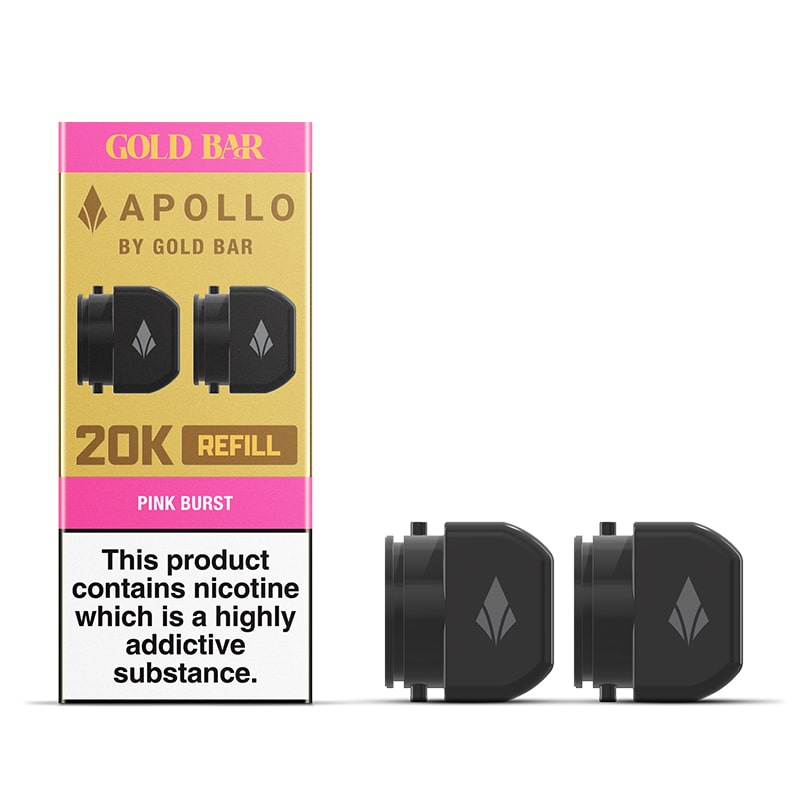 PINK BURST - GOLD BAR APOLLO PRE FILLED POD - PACK OF 2