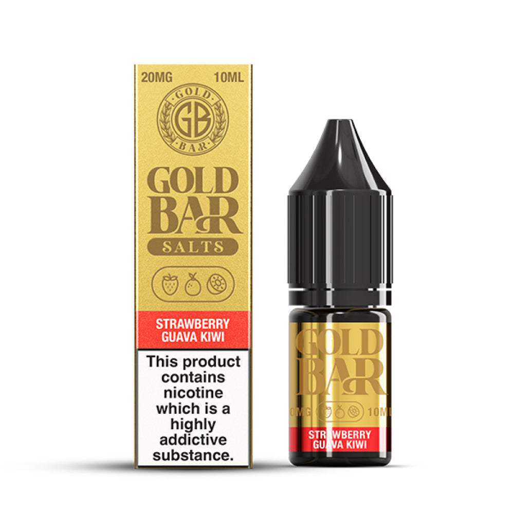 STRAWBERRY GUAVA KIWI 10ML E LIQUID NICOTINE SALT BY GOLD BAR