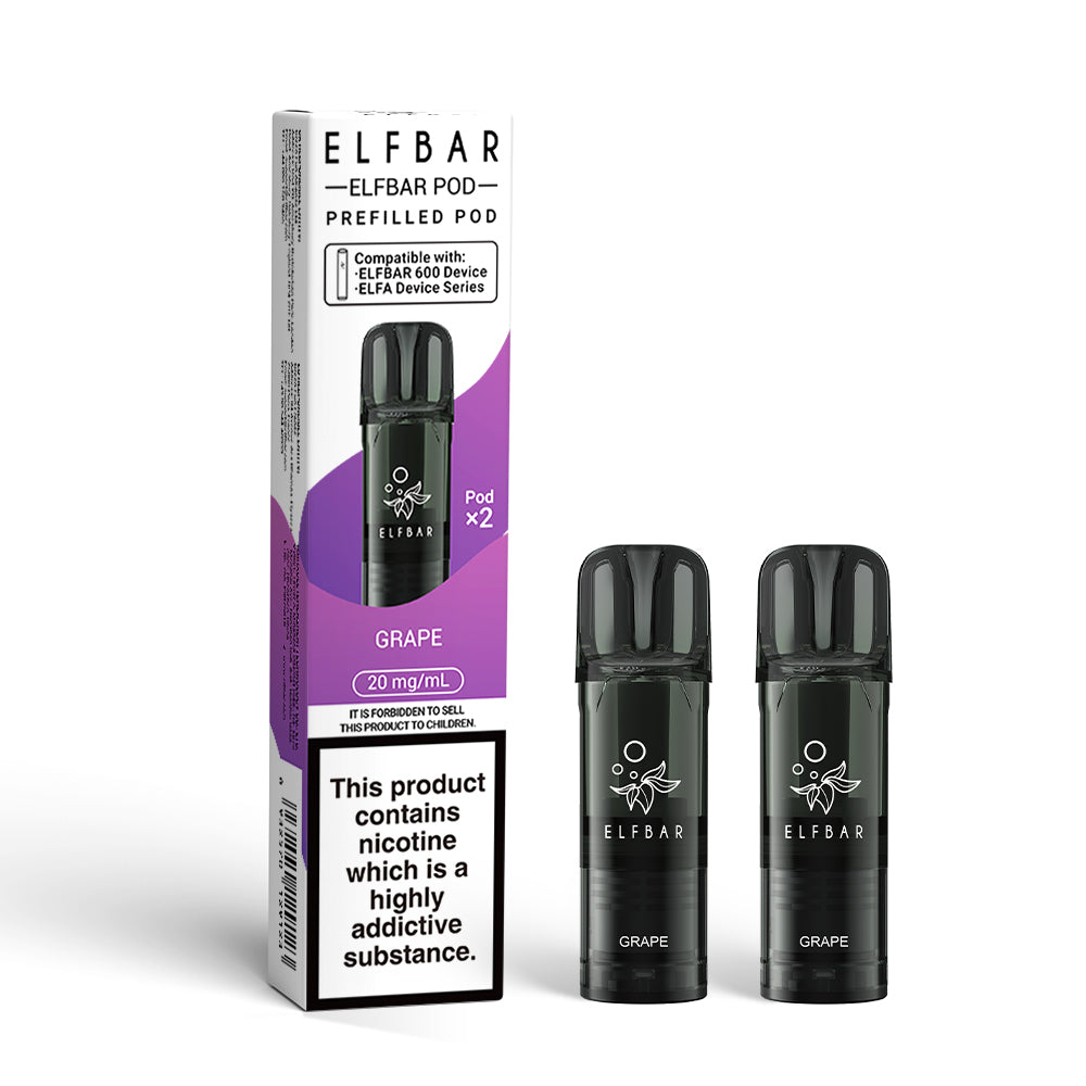 GRAPE ELFBAR 600 PODS (PACK OF 2)