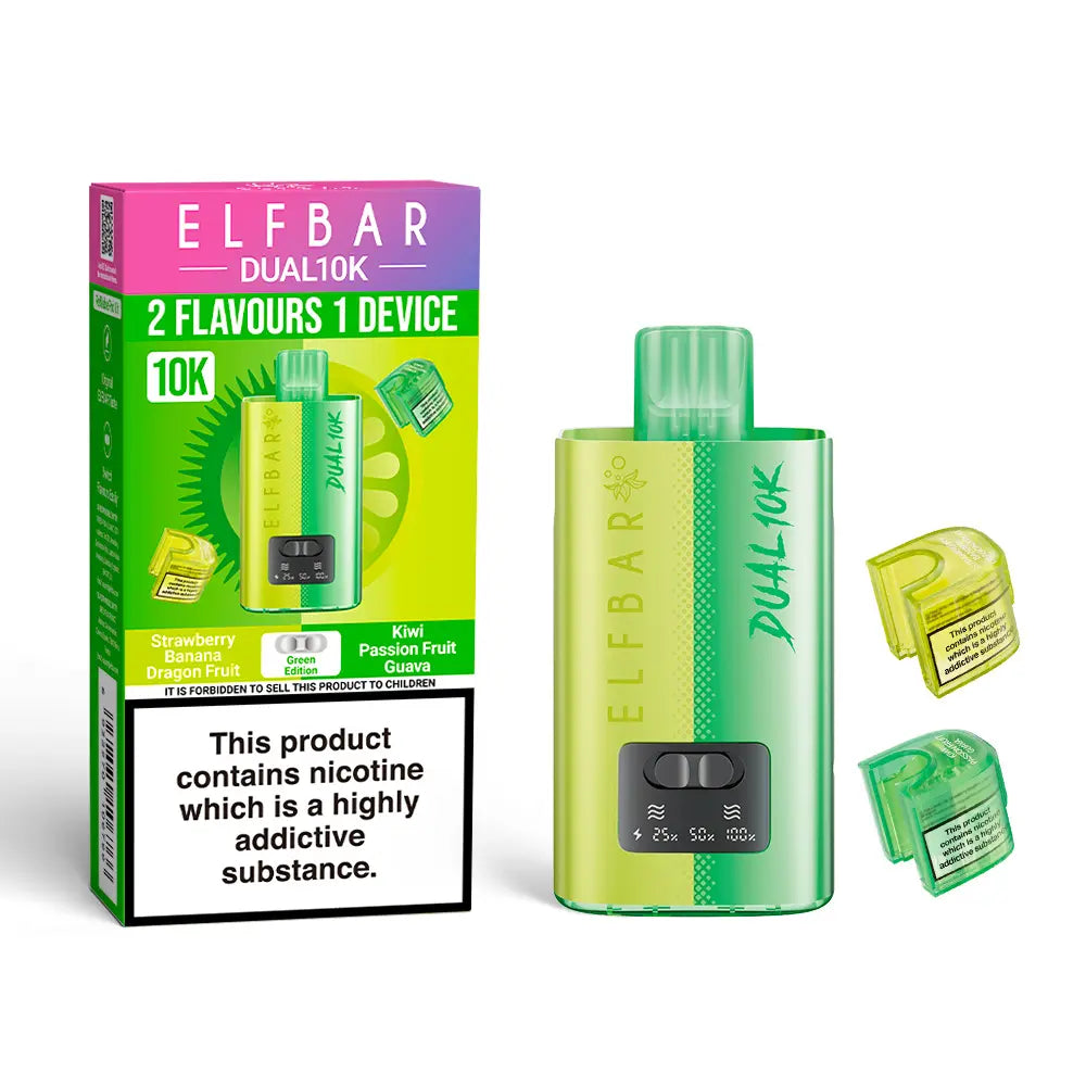 GREEN EDITION - ELF BAR DUAL 10K DISPOSABLE VAPE - 20MG(2%)