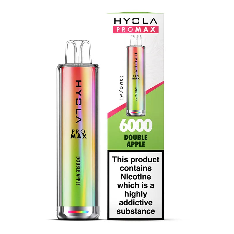 DOUBLE APPLE - HYOLA PRO MAX 6000 DISPOSABLE VAPE - 20MG(2%)