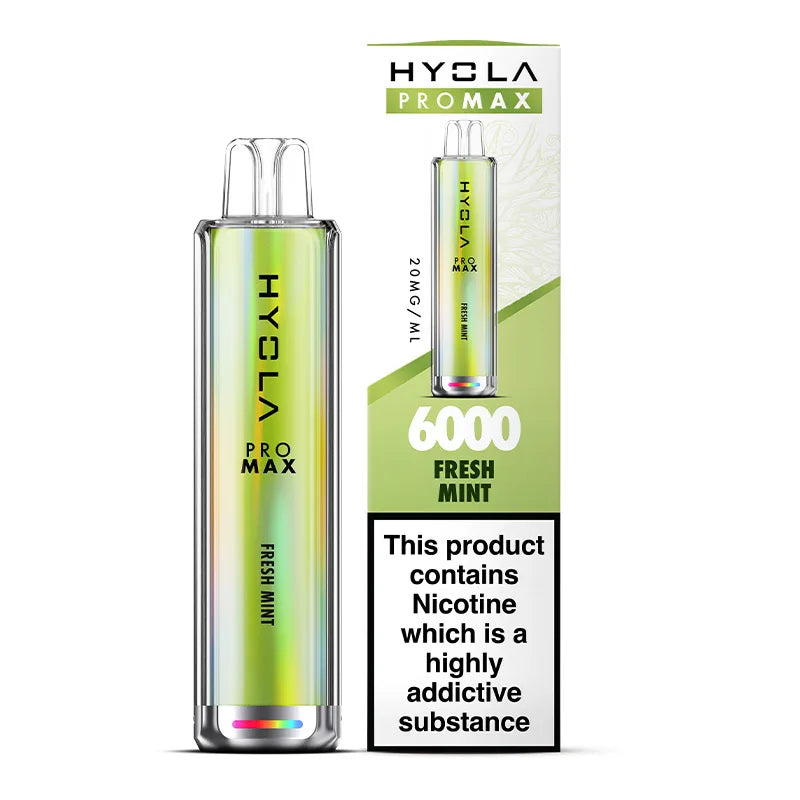 FRESH MINT - HYOLA PRO MAX 6000 DISPOSABLE VAPE - 20MG(2%)