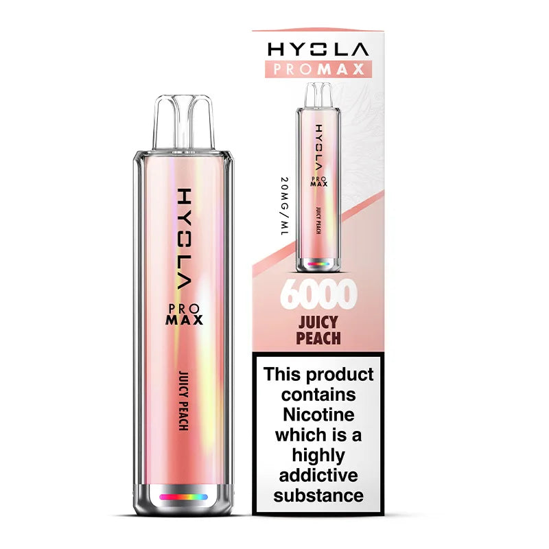 JUICY PEACH - HYOLA PRO MAX 6000 DISPOSABLE VAPE - 20MG(2%)