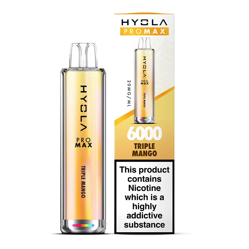 TRIPLE MANGO - HYOLA PRO MAX 6000 DISPOSABLE VAPE - 20MG(2%)