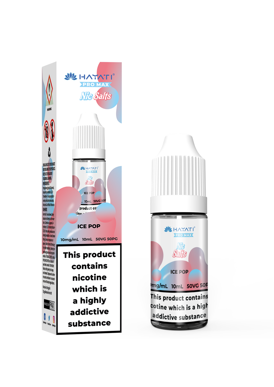 ICE POP 10ML NIC SALT BY HAYATI PRO MAX 10MG(1%) | 20MG(2%)