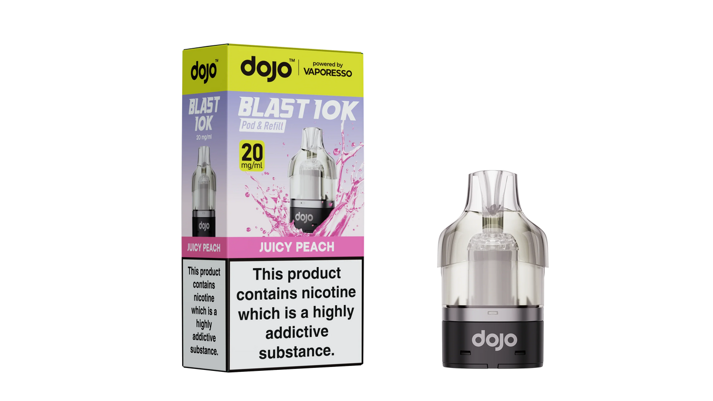 Juicy Peach - Vaporesso Dojo Blast 10K Prefilled Pod + Refill Container