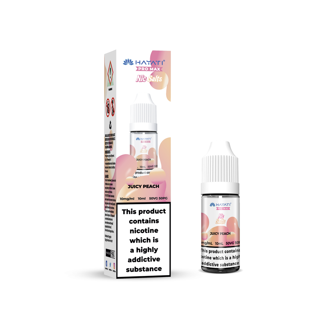 JUICY PEACH 10ML NIC SALT BY HAYATI PRO MAX 10MG(1%) | 20MG(2%)