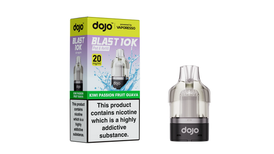 Kiwi Passion Fruit & Guava - Vaporesso Dojo Blast 10K Prefilled Pod + Refill Container