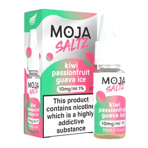 KIWI PASSIONFRUIT GUAVA ICE - 10ML NIC SALT BY MOJA SALTZ 10MG(1%) | 20MG(2%)