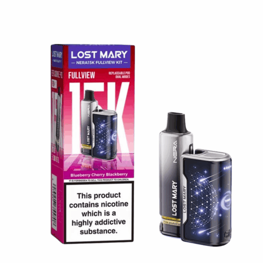 Lost Mary Nera Fullview 15K Prefilled Vape Kit 20mg (2%) - Blueberry Cherry Blackberry