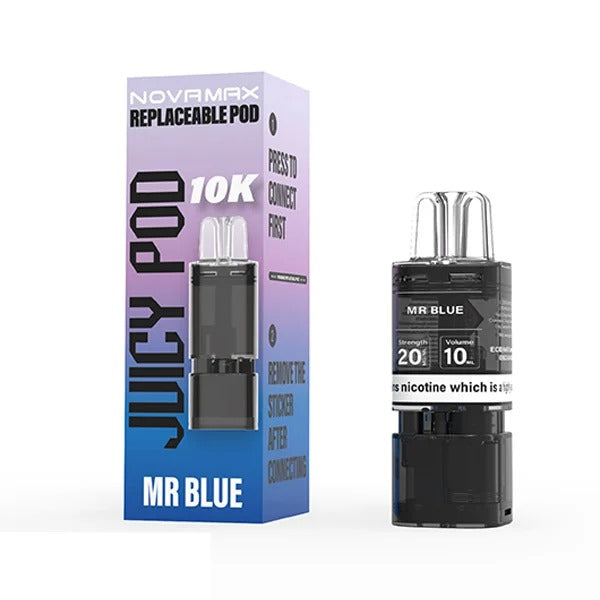 MR BLUE - JUICY POD NOVAMAX 10K PRE-FILLED POD