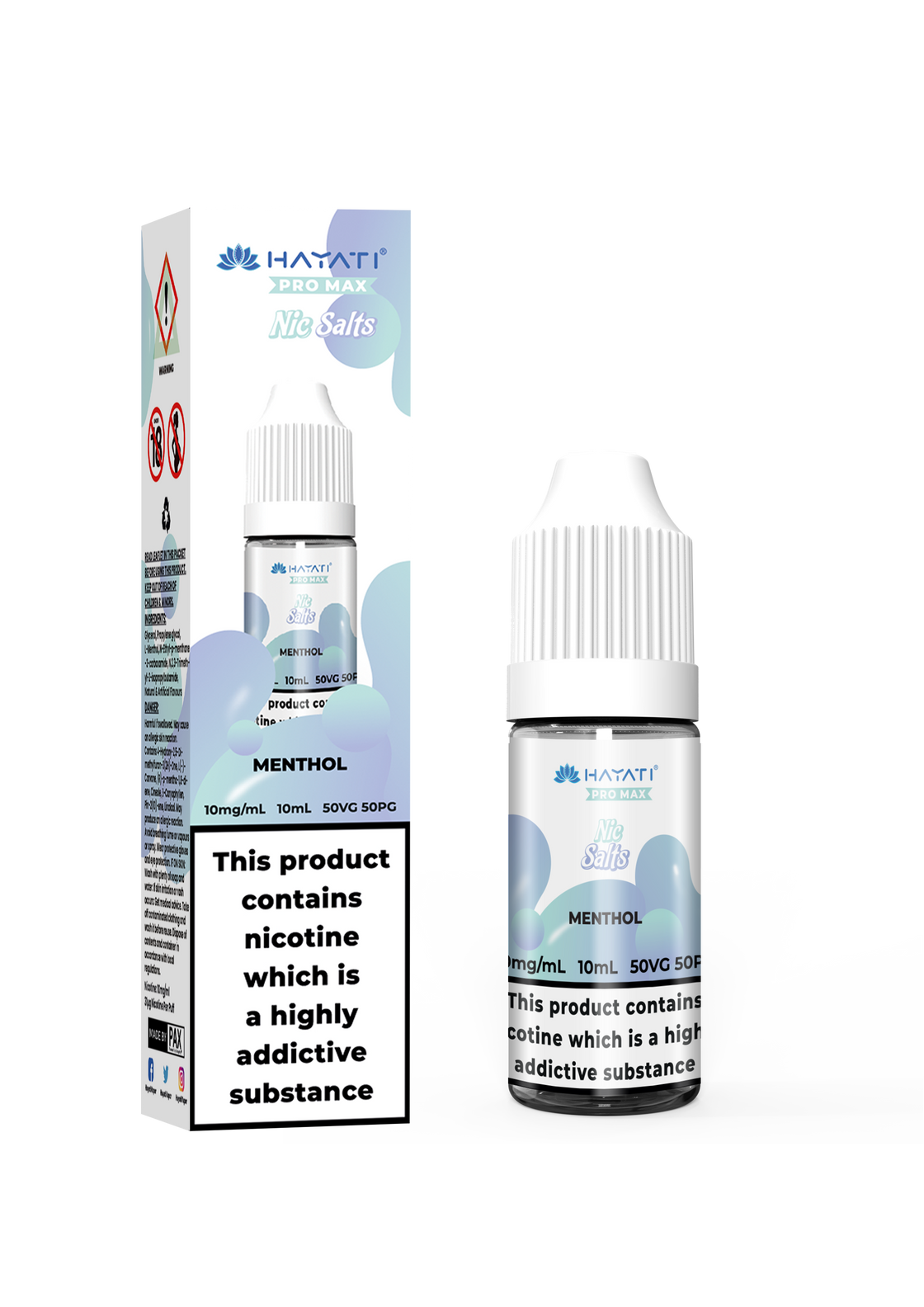 MENTHOL 10ML NIC SALT BY HAYATI PRO MAX 10MG(1%) | 20MG(2%)