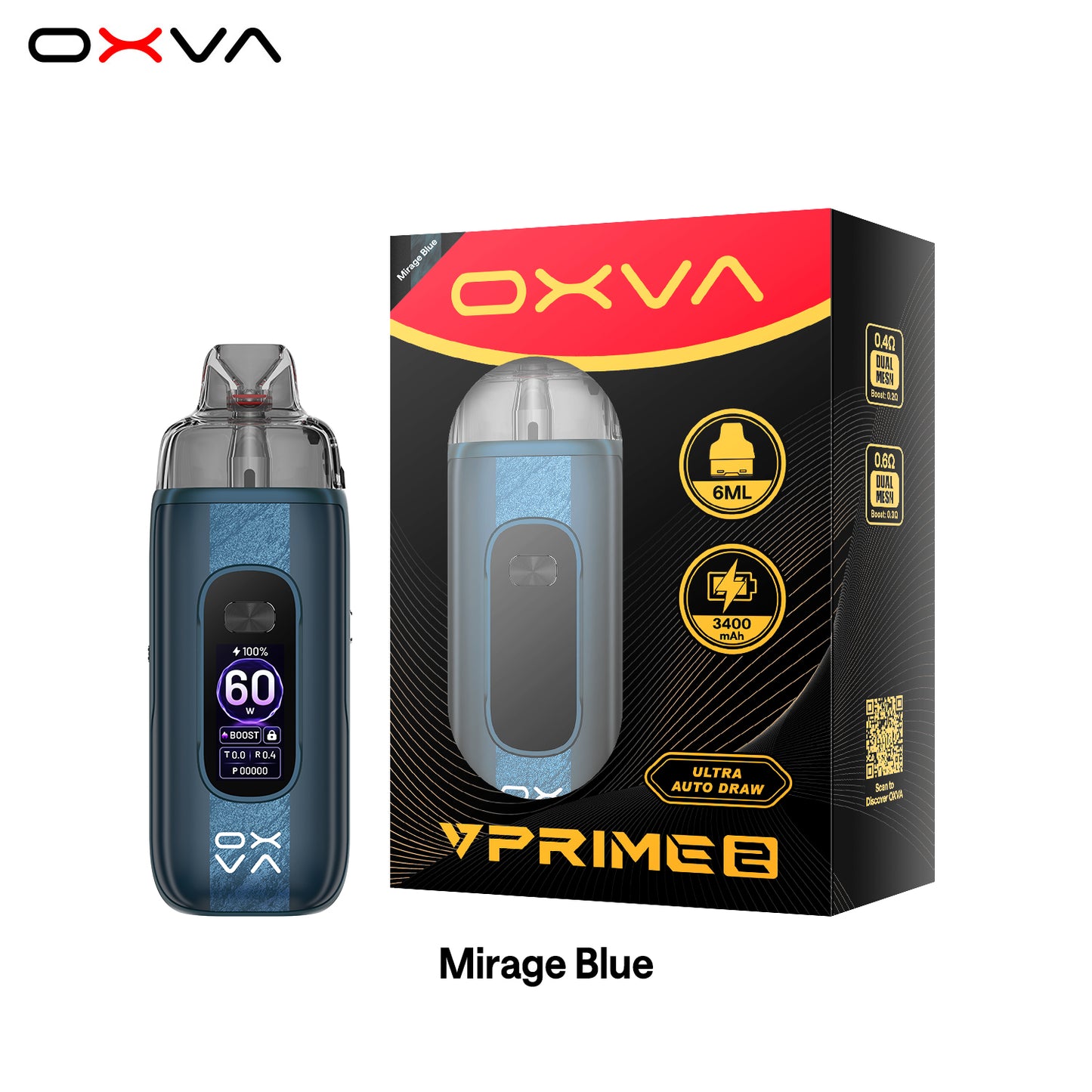 OXVA VPRIME 2 POD SYSTEM KIT - 3400MAH