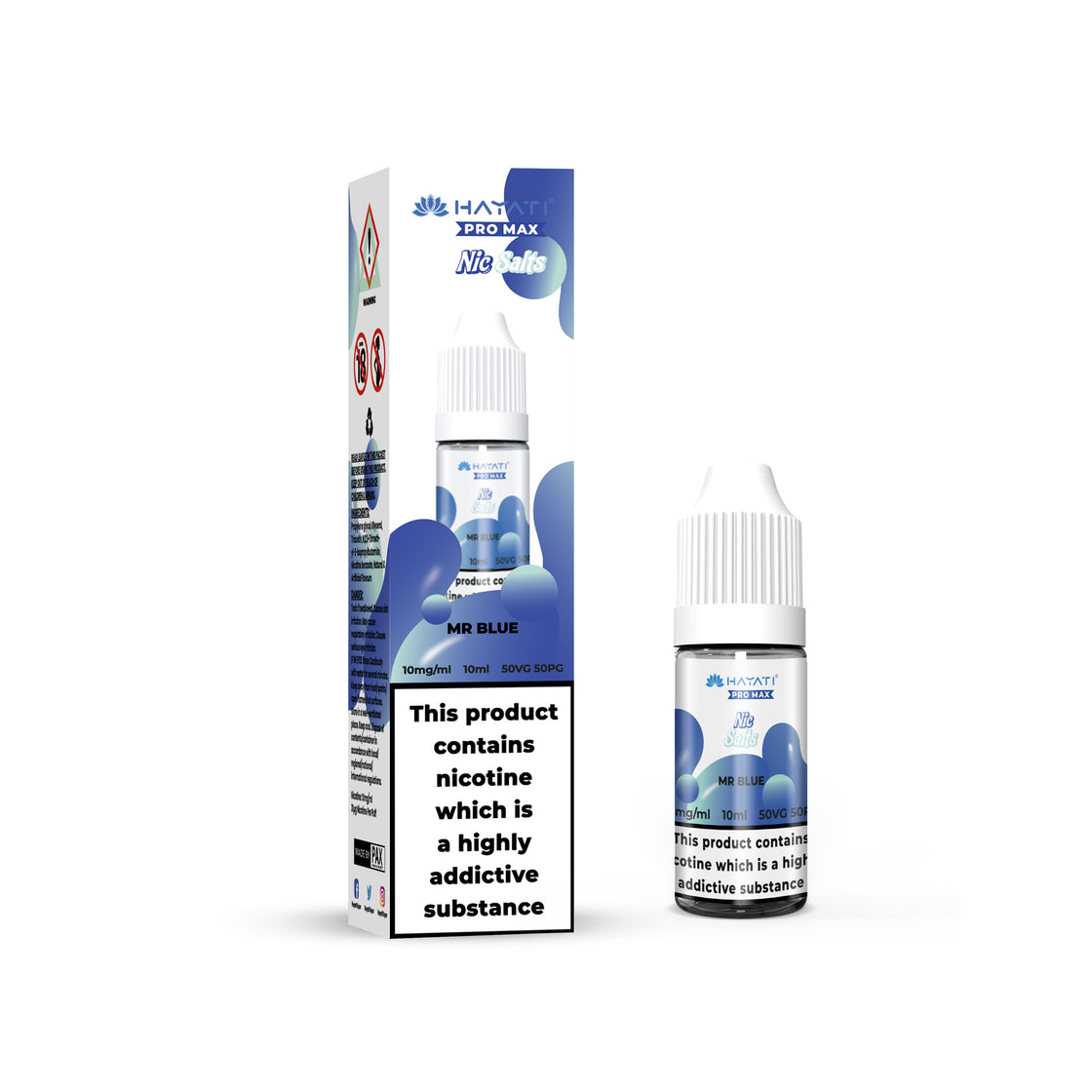 MR BLUE 10ML NIC SALT BY HAYATI PRO MAX 10MG(1%) | 20MG(2%)