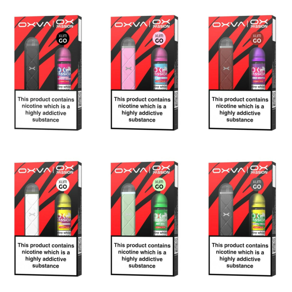 OXVA XLIM GO VAPE KIT OX PASSION NIC SALT COMBO PACK - 1000MAH