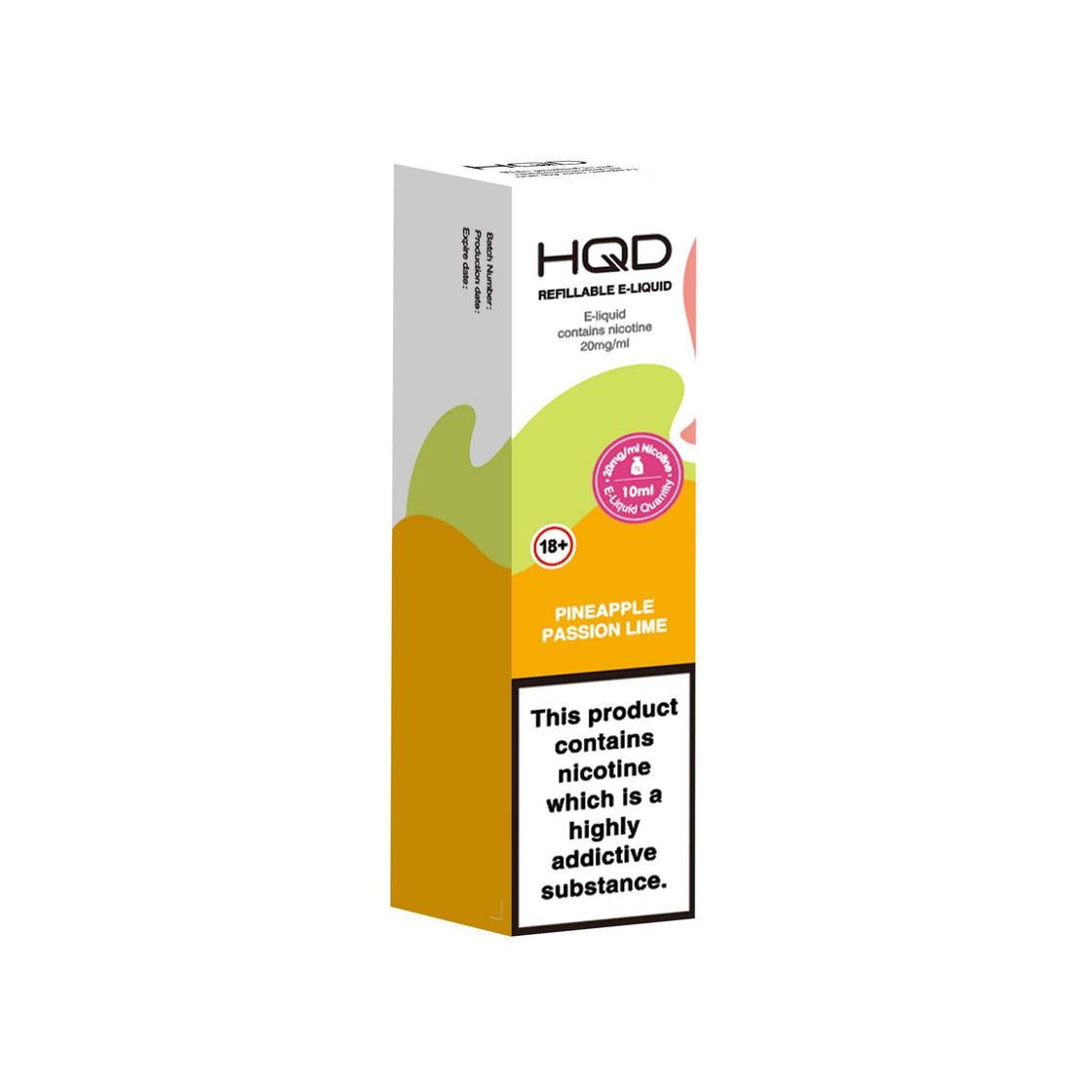 PINEAPPLE PASSION LIME 10ML E LIQUID NICOTINE SALT BY HQD