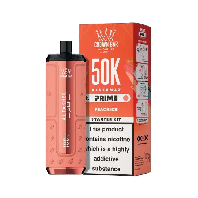Al Fakher Hypermax Prime 50K Prefilled Pod Kit - Peach Ice
