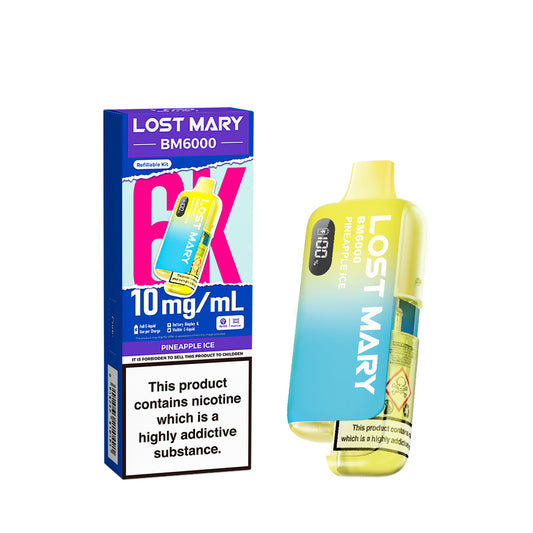 LOST MARY BM6000 v2 PINEAPPLE ICE PRE-FILLED VAPE KIT - 20mg