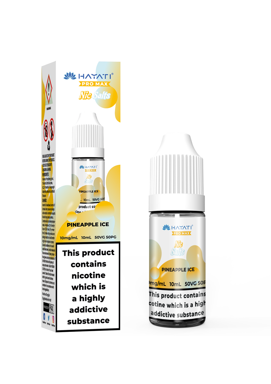 PINEAPPLE ICE 10ML NIC SALT BY HAYATI PRO MAX 10MG(1%) | 20MG(2%)