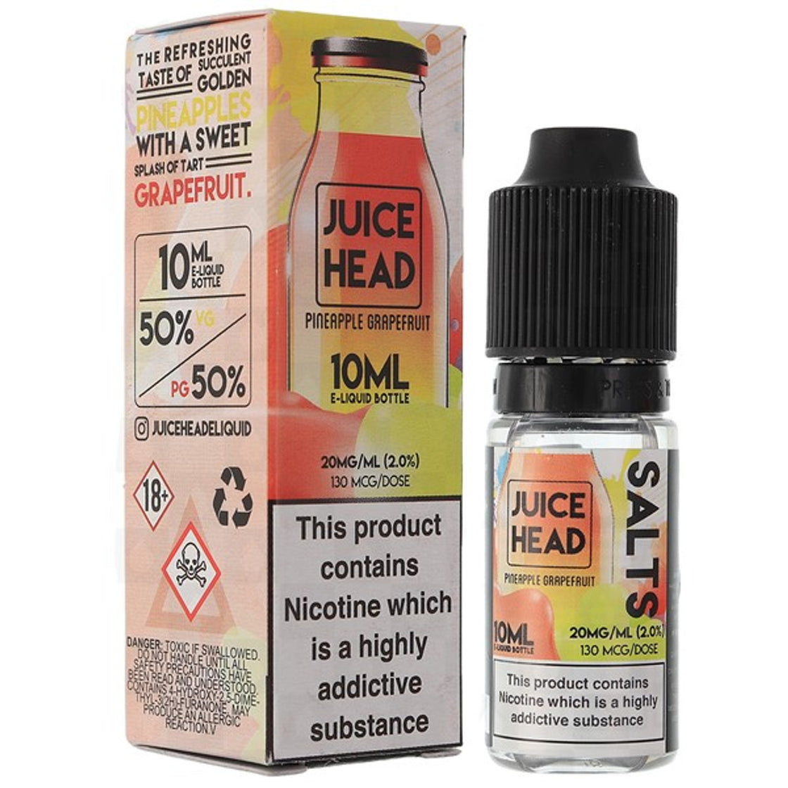 PINEAPPLE GRAPEFRUIT - 10ML NIC SALT E-LIQUID - 10MG|20MG BY JUICE HEAD