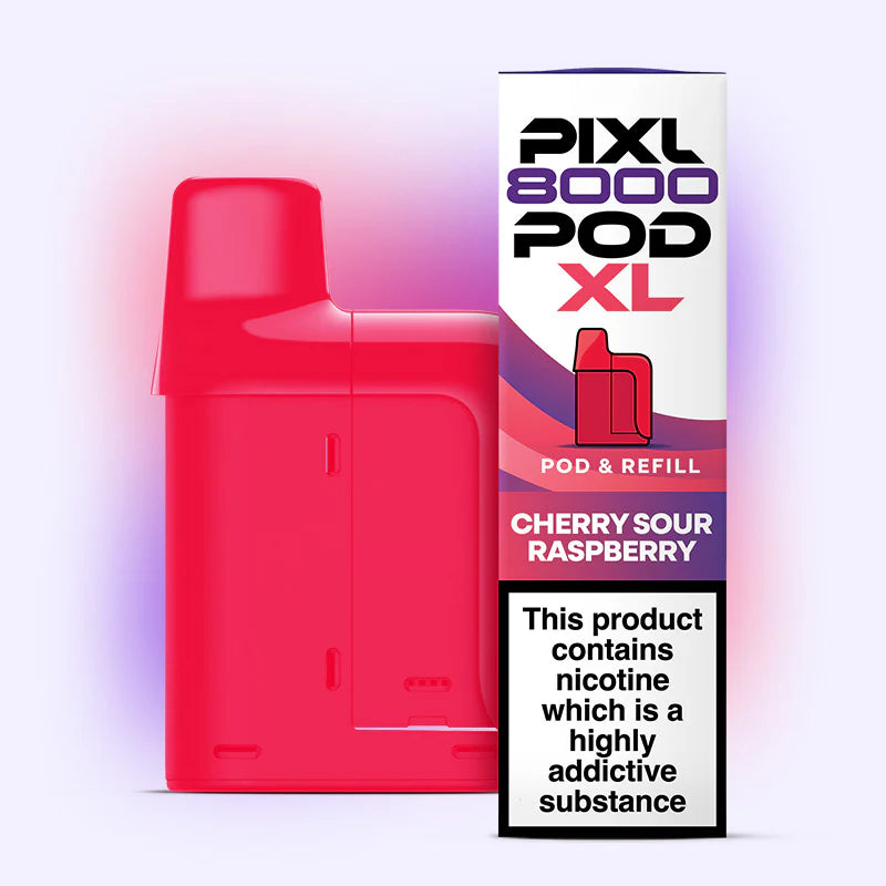 PIXL 8000 CHERRY SOUR RASPBERRY VAPE POD - 20mg