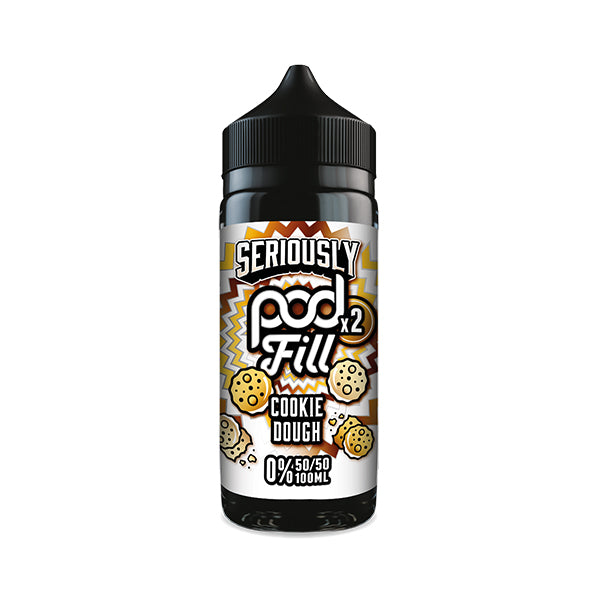 COOKIE DOUGH - SERIOUSLY POD FILL X2 - 100ML SHORT FILL - 50/50PG/VG E-LIQUID BY DOOZY