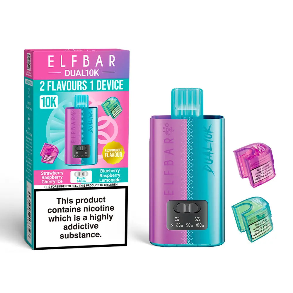 PURPLE EDITION - ELF BAR DUAL 10K DISPOSABLE VAPE - 20MG(2%)