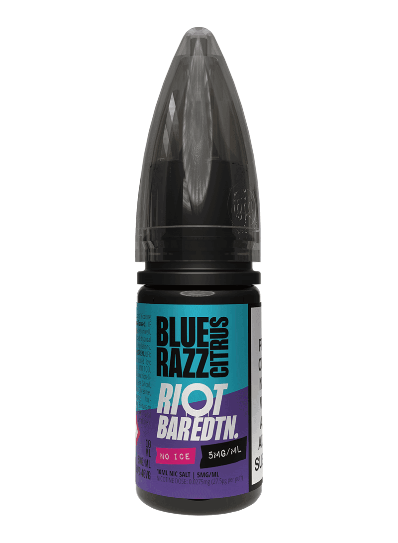 BLUE RAZZ CITRUS - BAR EDTN NO ICE - 10ML NIC SALT E-LIQUID - 5MG | 10MG | 20MG BY RIOT SQUAD