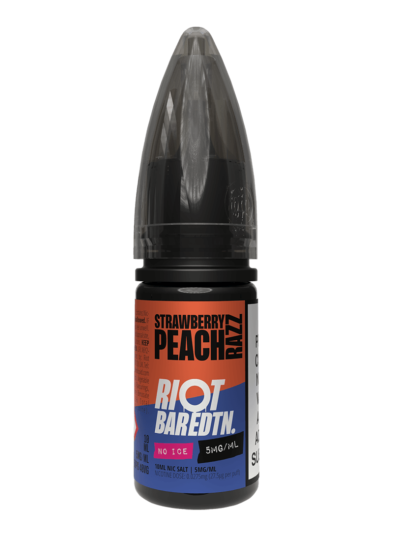 STRAWBERRY PEACH RAZZ - BAR EDTN NO ICE - 10ML NIC SALT E-LIQUID - 5MG | 10MG | 20MG BY RIOT SQUAD