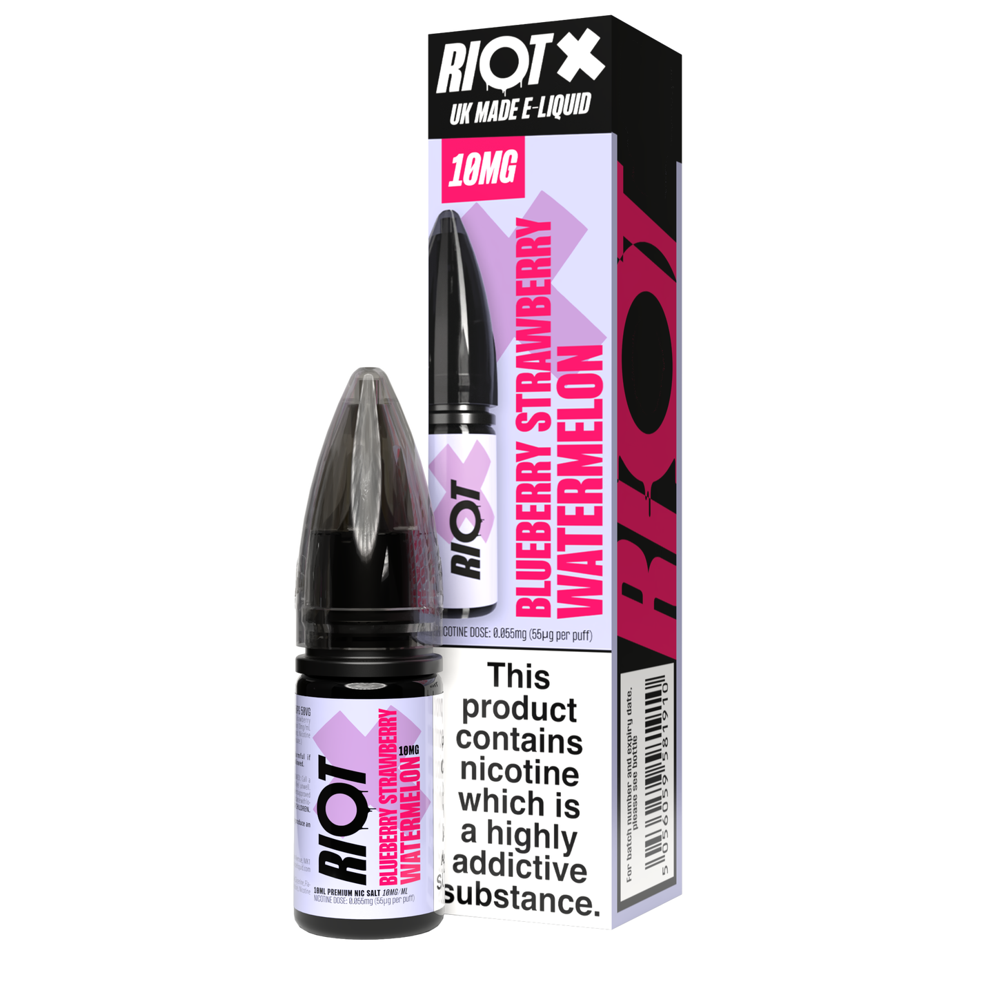 RIOT X 6 *NEW* FLAVOURS - 10ML NIC SALT E-LIQUID - 5MG | 10MG | 20MG BY RIOT SQUAD