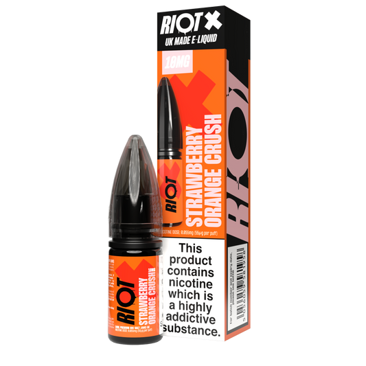 STRAWBERRY ORANGE CRUSH - RIOT X - 10ML NIC SALT E-LIQUID - 5MG | 10MG | 20MG BY RIOT SQUAD
