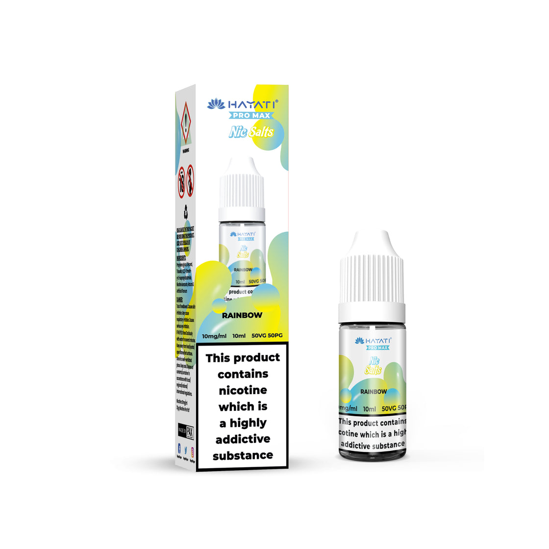 RAINBOW 10ML NIC SALT BY HAYATI PRO MAX 10MG(1%) | 20MG(2%)