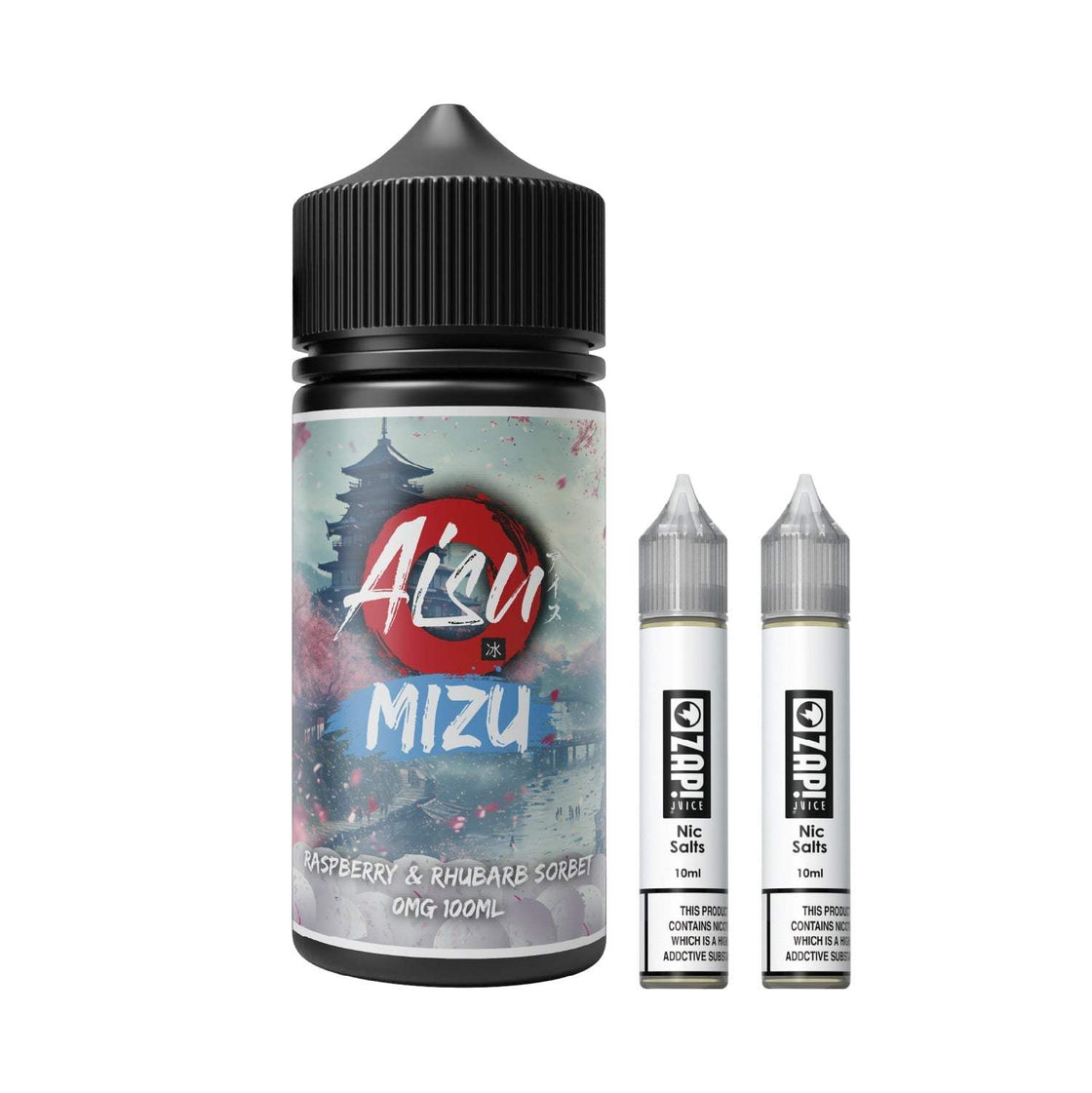 AISU MIZU RASPBERRY & RHUBARB SORBET 100ML SHORT FILL E-LIQUID BY ZAP!