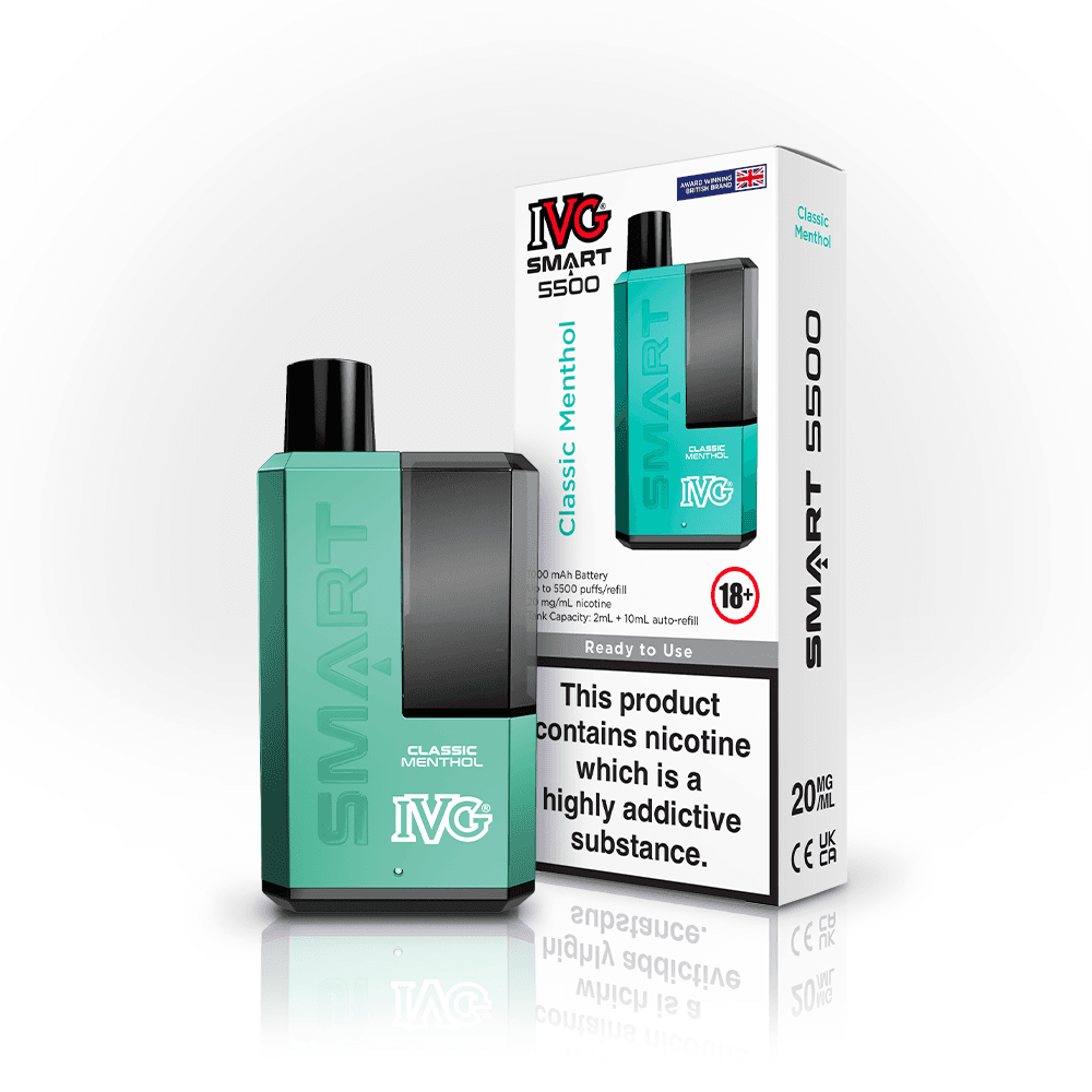 CLASSIC MENTHOL - IVG SMART 5500 DISPOSABLE VAPE - 20MG(2%)