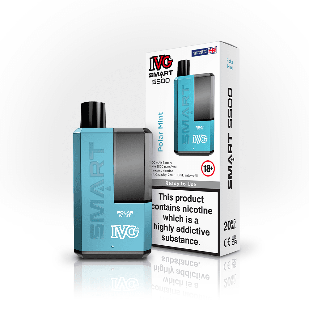 POLAR MINT - IVG SMART 5500 DISPOSABLE VAPE - 20MG(2%)