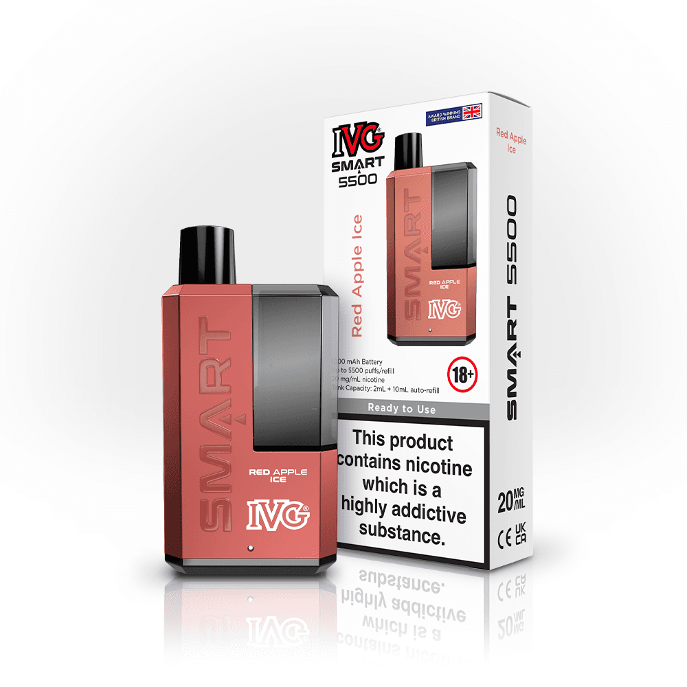 RED APPLE ICE - IVG SMART 5500 DISPOSABLE VAPE - 20MG(2%)