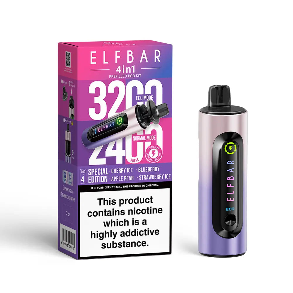 SPECIAL EDITION - ELF BAR 4IN1 POD SYSTEM DEVICE KIT - 3200PUFFS